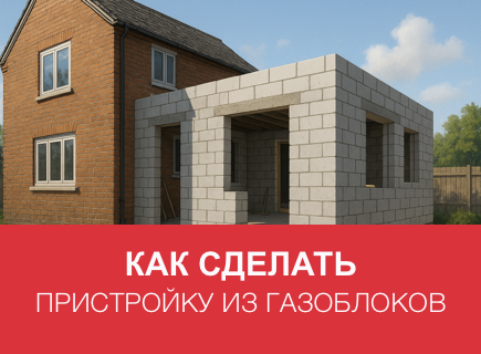 Переоборудование старого дома: пристройка из газоблоков в Калужской области